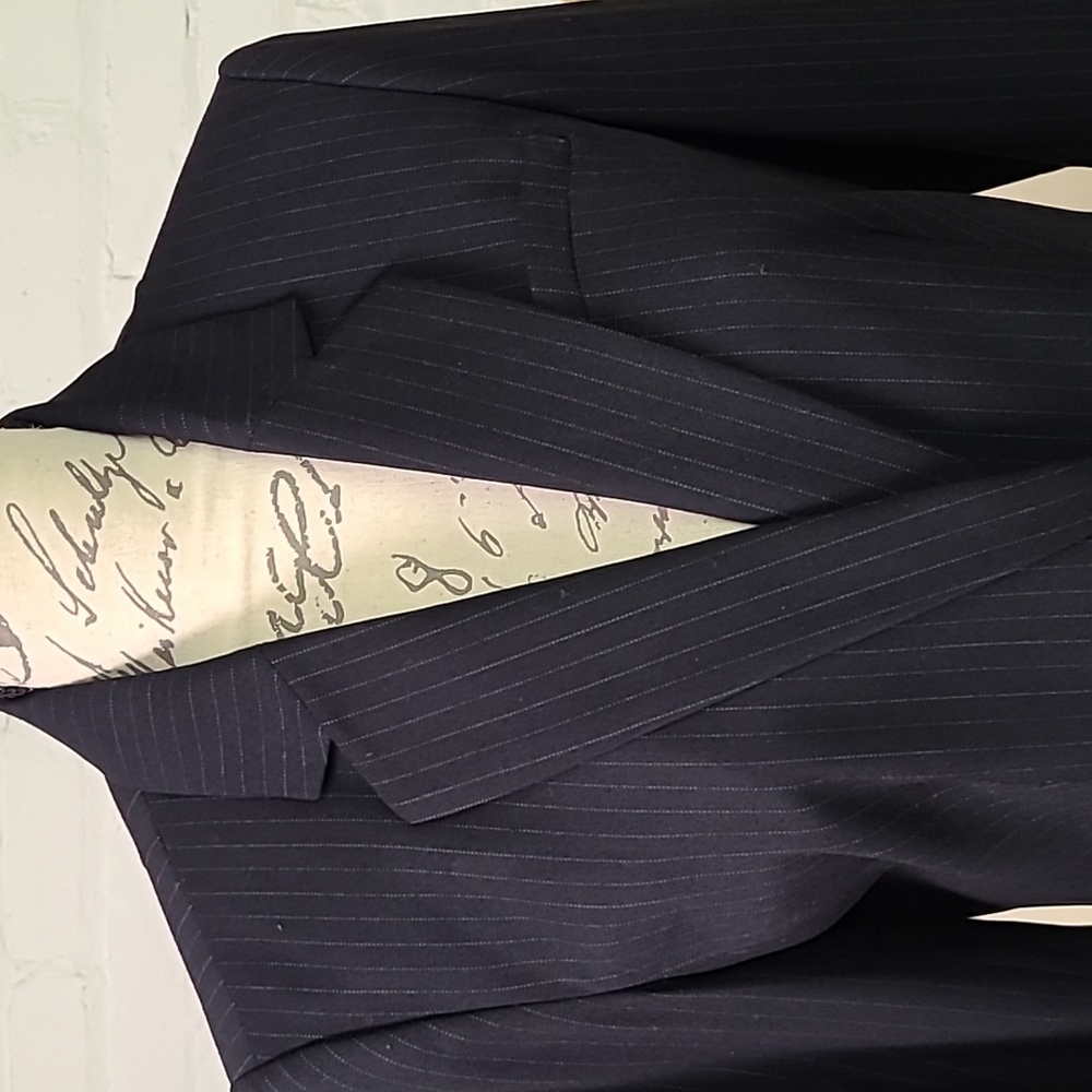 Banana Republic Navy Pinstrip Blazer Size 8